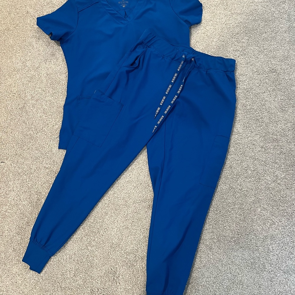 Med Couture Royal Blue Scrub set